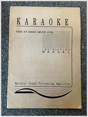 Karaoke Amplifier Manual Hi-Fi System 1980s Natural Sound Processing Amp