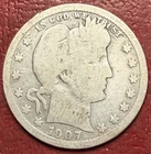 1907 Barber Quarter. Free Shipping