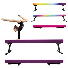 86 York 8ft Gymnastics Balance Beam, High Low Floor Beam for Kids/Adults Purple