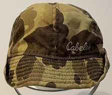 Cabela  s Vintage Camo Hunting Cap Insulated Ear Flap Hat USA Made   Preowned