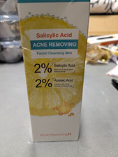 Acne Facial Cleansing Milk Cleanser for Face, Salicylic  Azelaic Acid 100g