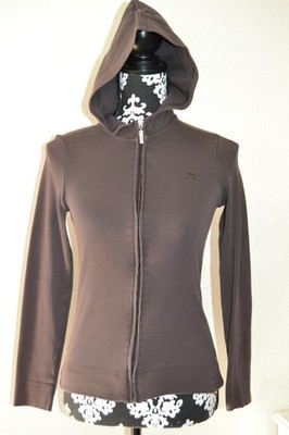ESPRIT Damen Strick Jackchen Pullover Kapuze Reißverschluss dunkel-Kaffee XS