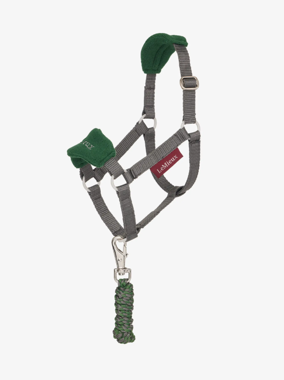 LeMieux Hobby Horse Vogue Headcollar Hunter Green Fleece Inserts Adjustable Toy