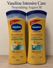 Vaseline Intensive Care Nourishing Argan Oil Lotion, 400 ml, 2 PACK New No Box
