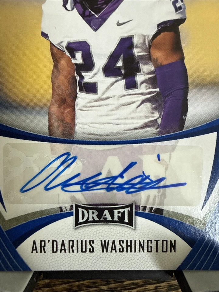 2021 Leaf Draft Rookie Ar’Darius Washington Auto! TCU Horned Frogs - Image 3 of 4