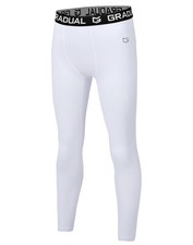 Boys Compression Leggings Quick Dry Youth Basketball Football Pants Base Laye...