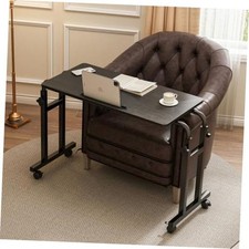 Overbed Table with Wheels, Adjustable Height and Length Over Bed Desk,