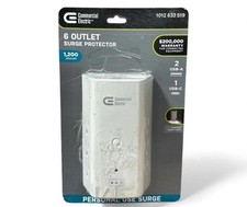 Commercial Electric 6-Outlet Surge Protector w/ 2 USB-A and 1 USB-C Wall Tap