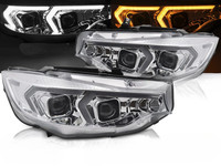Scheinwerfer Paar BMW 4Er F32 / F33 Ab 2013 Bis 2017 Xenon LED DRL Chrom-4