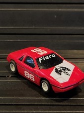 Vintage TYCO Pontiac FIERO 86 HO Slot Car Red  White