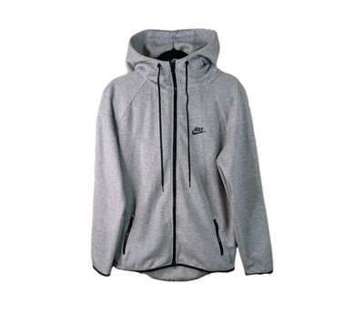 Nike Tech Fleece Hoodie Herren Größe Large grau schwarz durchgehender Reißverschluss Sport Streetwear