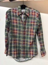 VINTAGE MEN'S MONTGOMERY WARD FLANNEL SIZE 16 BEAUTIFUL PLAID