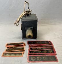 c1925 Bing Brothers epidiascope magic lantern - 16 slides 9 lg  7 sm 
