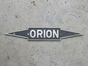 Authentic Orion Bus Industries of America Transit Bus Name Plate LOOK!