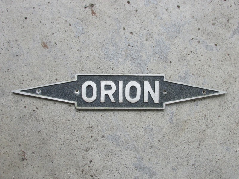 Authentic Orion Bus Industries of America Transit Bus Name Plate LOOK!