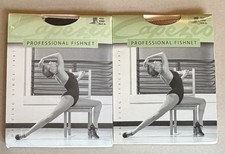 Capezio Lot of 2 size XL Professional Fishnet Tight 3000 In Black Sun Seamless