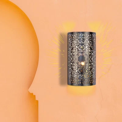 Lot De 2 Lampes Murales Orientales Marrakesch En Métal Argent 29 cm - Photo 1/4