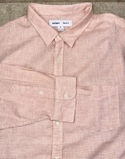 Old Navy Men s Long Sleeve Button Up, Light Pink, Regular Fit, NWT,Size XXL