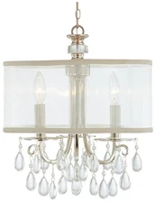 Crystorama Hampton Polished Chrome 14" Wide Mini Chandelier