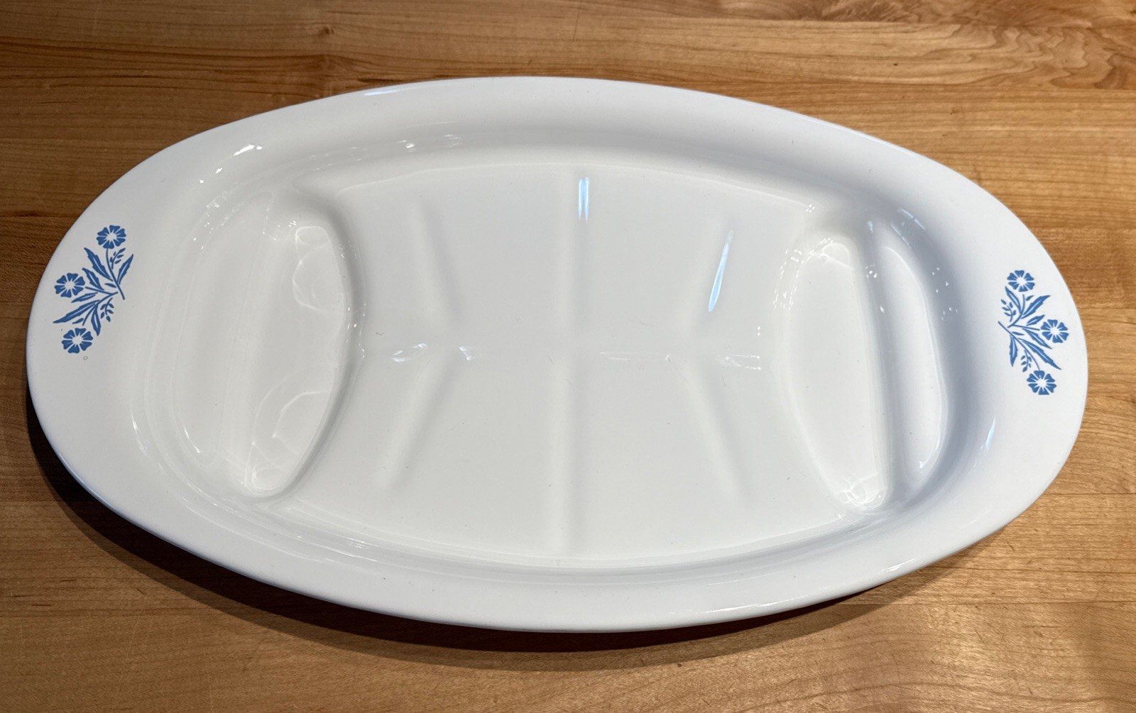 Corning Ware Blue Cornflower P-19 Serving Meat Platter Dish 