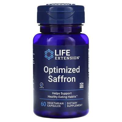 2 X Life Extension, Optimized Saffron, 60 Vegetarian Capsules-Worldwide