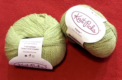 Knit Picks Palette Yarn Majestic Green Tea 2 Balls 100 Grams Total 100% Wool