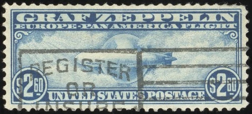 US Stamps # C15 Airmail Used VF $2.60 Zeppelin Scott Value $550.00