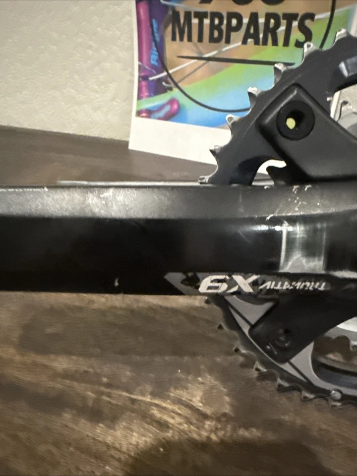 Juego de bielas de bicicleta Truvativ X9 2x10 175 mm SRAM bicicleta de montaña vintage años 90 39/26 Foto 3 de 4