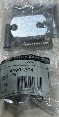 Baldwin 4209-264 Aluminum 3/4'' Riser Dome Bumpers Satin Chrome Pair (2) NOS