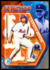 2025 Bowman Chrome Draft In Action Orange Refractors #BIA6 Carson Benge Mets /25