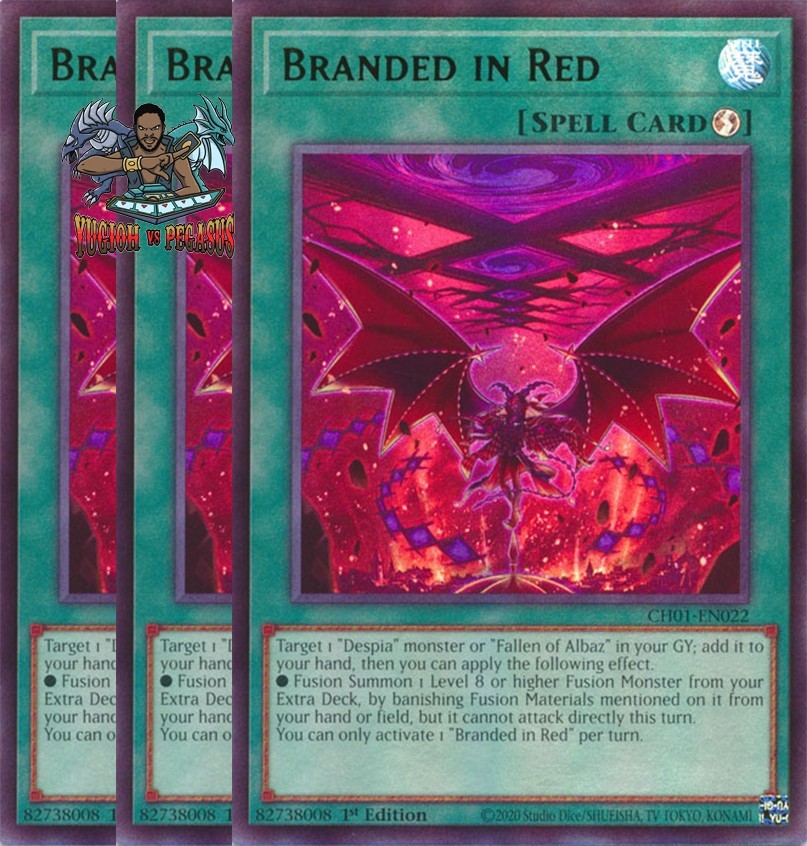Yugioh! 3x Branded in Red CH01-EN022 Ultra Rare 1st Ed NM | eBay