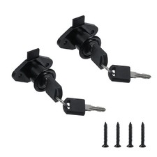 Desk Drawer Locks with Keys, Antique Black, Alloy, 2Pcs