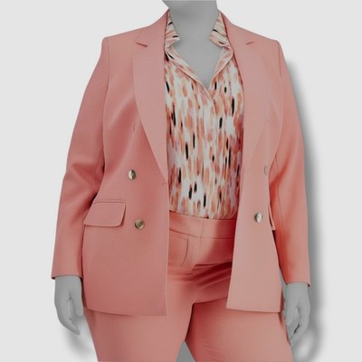 Bar III Women's Pink Notched-Collar Blazer Jacket Plus Size 3X.