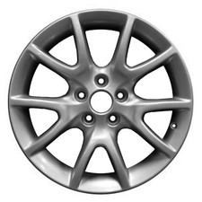 17x7.5 10 Spoke Aluminum Wheel Painted Deep Black Smoked Hypersilver 560-02445