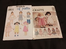McCall's Simplicity Clothes Patterns For 18 Inch Doll Dress,Pants,Hat Uncut NOS