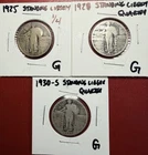 Lot of (3) Standing Liberty Quarters