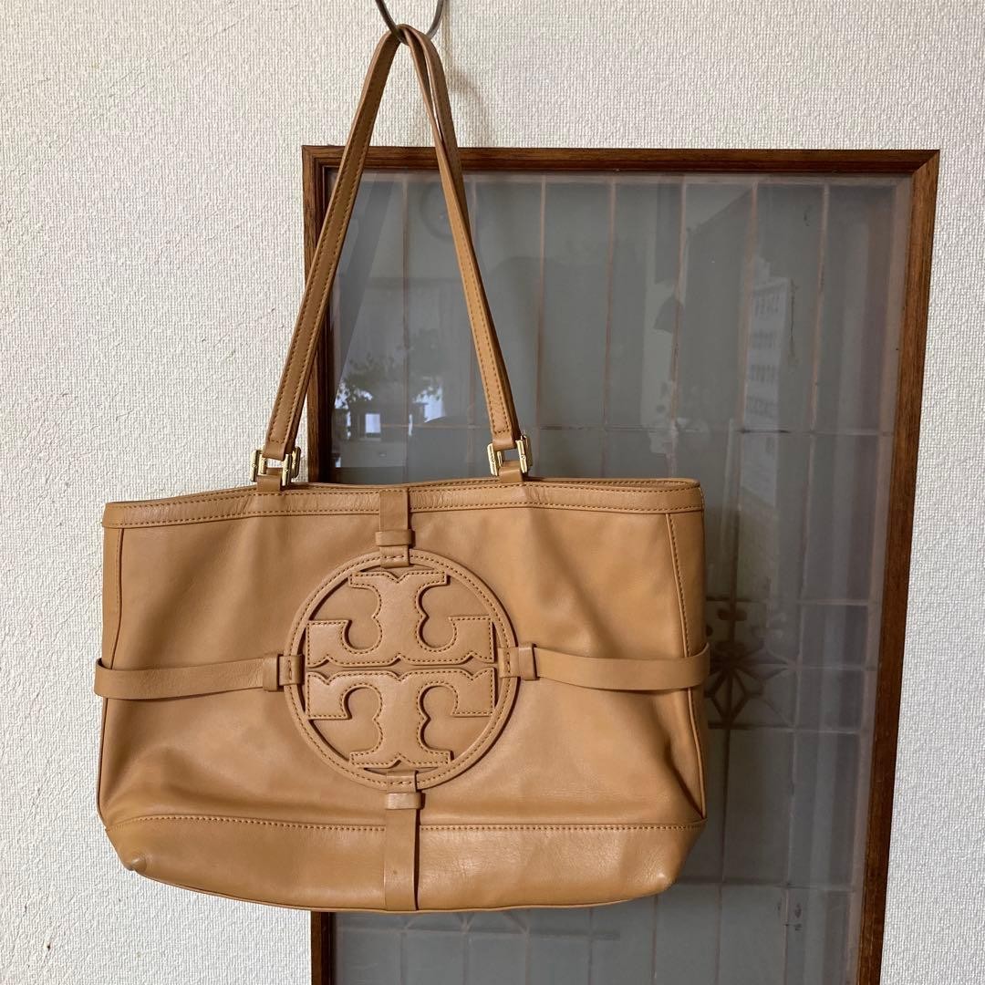 Tory Burch Tote Bag Logo Leather Beige Women's From Japan thumbnail 17