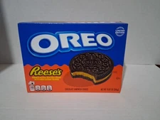 NEW OREO REESE'S PEANUT BUTTERY CREME CHOCOLATE SANDWICH COOKIES 10.81 OZ (306)g