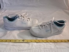 vintage womens Dexter slide-rite White/Blue Women's Bowling Shoes, size 7M.