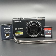 Nikon Coolpix S6200 Digital Camera 16MP, 10x Optical Zoom, Wide VR, Black