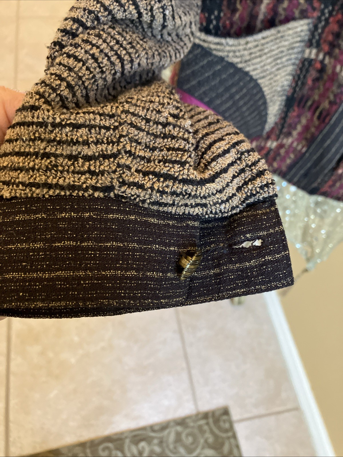 Peter Popovitch  Patchwork Bomber Jacket - Size S… - image 3