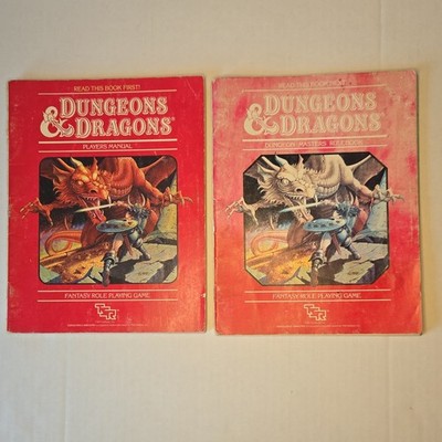 TSR Dungeons & Dragons Player's Manual + Dungeon Masters Rulebook 1983 1st Print