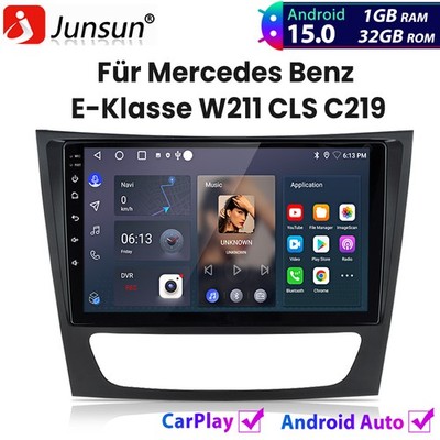 Carplay Android15 Autoradio GPS Navi FM Für Mercedes Benz E-Klasse W211 CLS C219