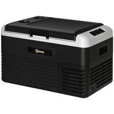 Outsunny 30L Car Refrigerator 12V Portable Freezer for Camping, Grey