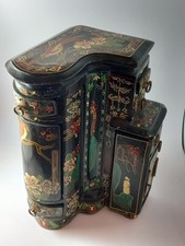 Antique Jewelry box wooden Handpainted