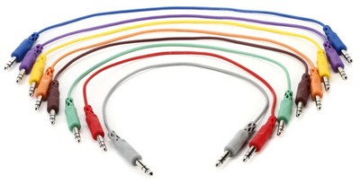 Hosa CSS-845 1/4'' TRS Male Patch Cable 8-pack - 1.5' (Various Colors)