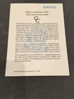 Genuine GSA Certificate Card for Black Box 1883 Carson City Morgan Silver Dollar