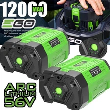 EGO Power+ BA6720T 56-Volt 12.0 Ah Lithiumion Battery Upgraded Fuel Gauge 2PACK