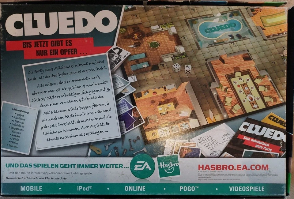 Cluedo -  Entdecken Sie die Geheimnisse! • Parker • Brettspiel • vollständig - Bild 2 von 2