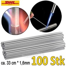 100x Alu Niedertemperatur Schwei&szlig;en Schwei&szlig;st&auml;be Aluminiumdrahtl&ouml;ten 1,6mm*33cm